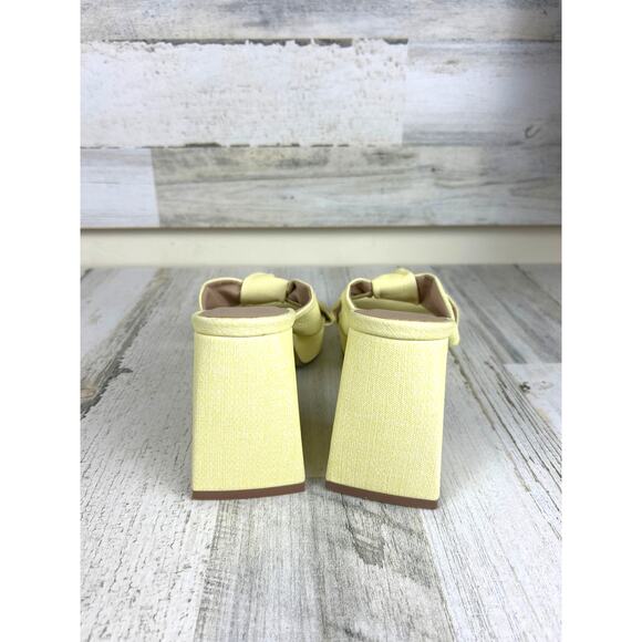 Coconuts by Matisse Women’s 9 pale Yellow Esme Block Heel Slip-On Sandals NEW - Picture 5 of 7